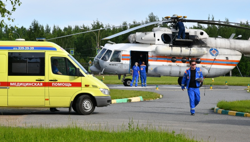 В Санкт-Петербурге прошли учения по оказанию медицинской помощи населению подразделениями МЧС России