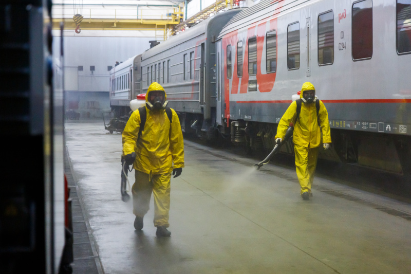 Силами МЧС России продезинфицировано более 45 тыс. зданий и сооружений транспортной инфраструктуры