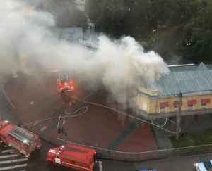 Пожарные ликвидировали открытое горение в Центральном парке Новосибирска