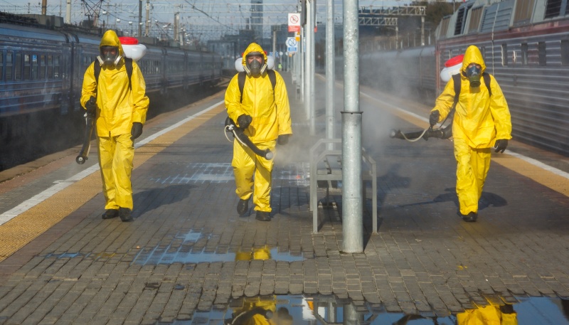 6 столичных вокзалов обработали за 3 дня специалисты Центра «Лидер» МЧС России