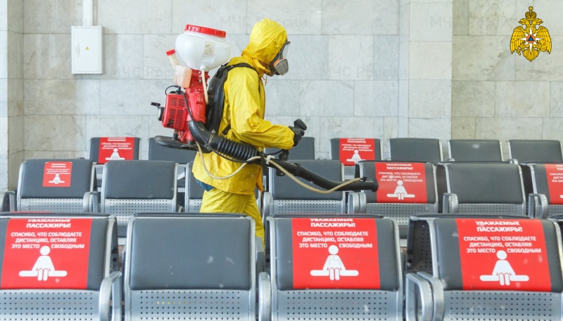 Специалисты Центра «Лидер» провели дезинфекцию Ярославского вокзала
