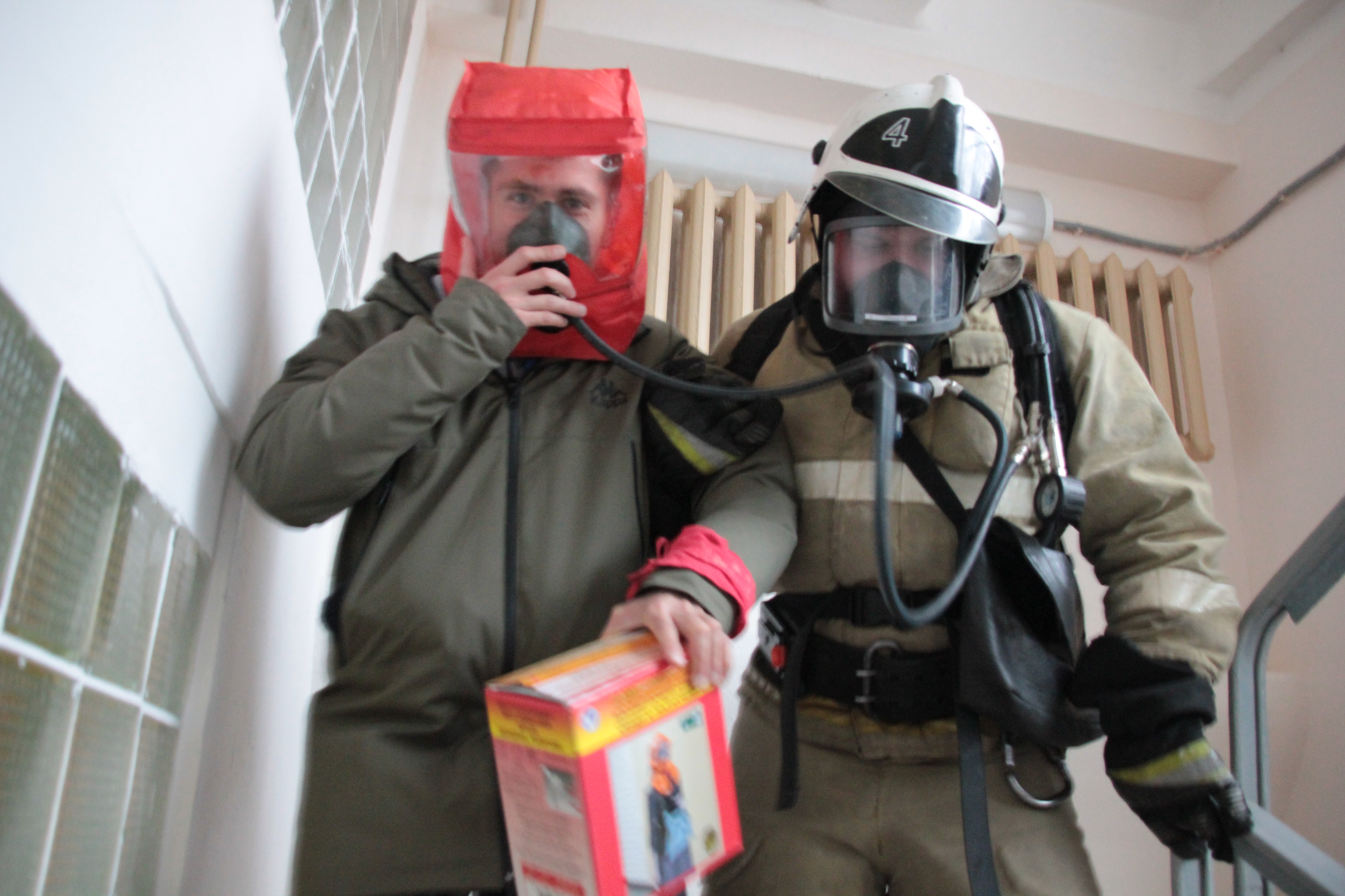 На базе государственного архива Курской области   состоялись пожарно-тактические учения