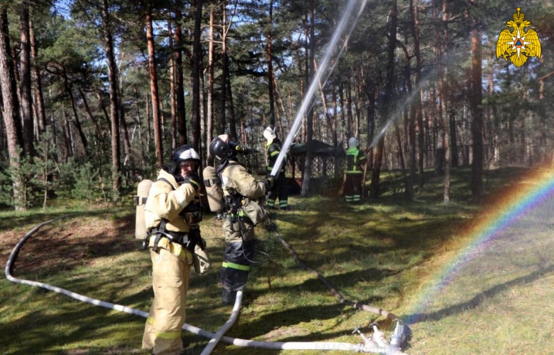 Калининградские пожарные потушили условный пожар на объекте ЮНЕСКО