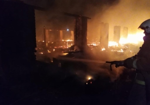 В Новосибирской области добровольцы и пожарные ликвидировали крупный пожар на ферме