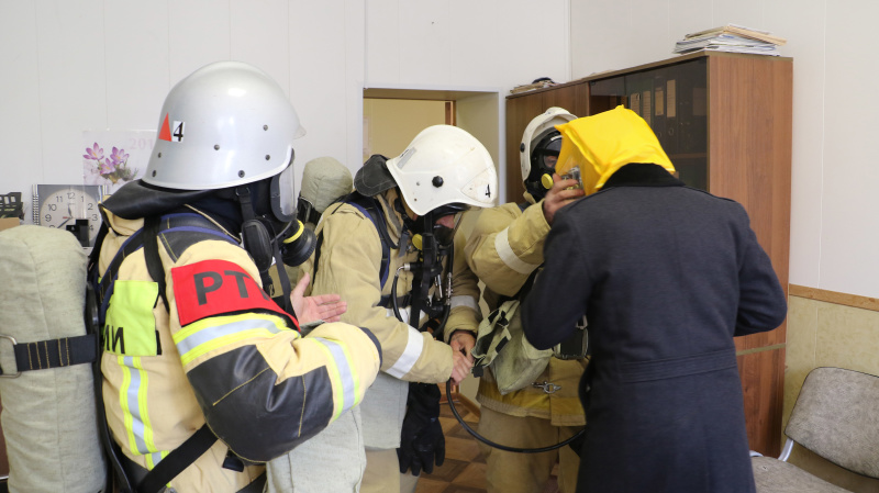 В администрации Кайтагского района прошли пожарно-тактические учения
