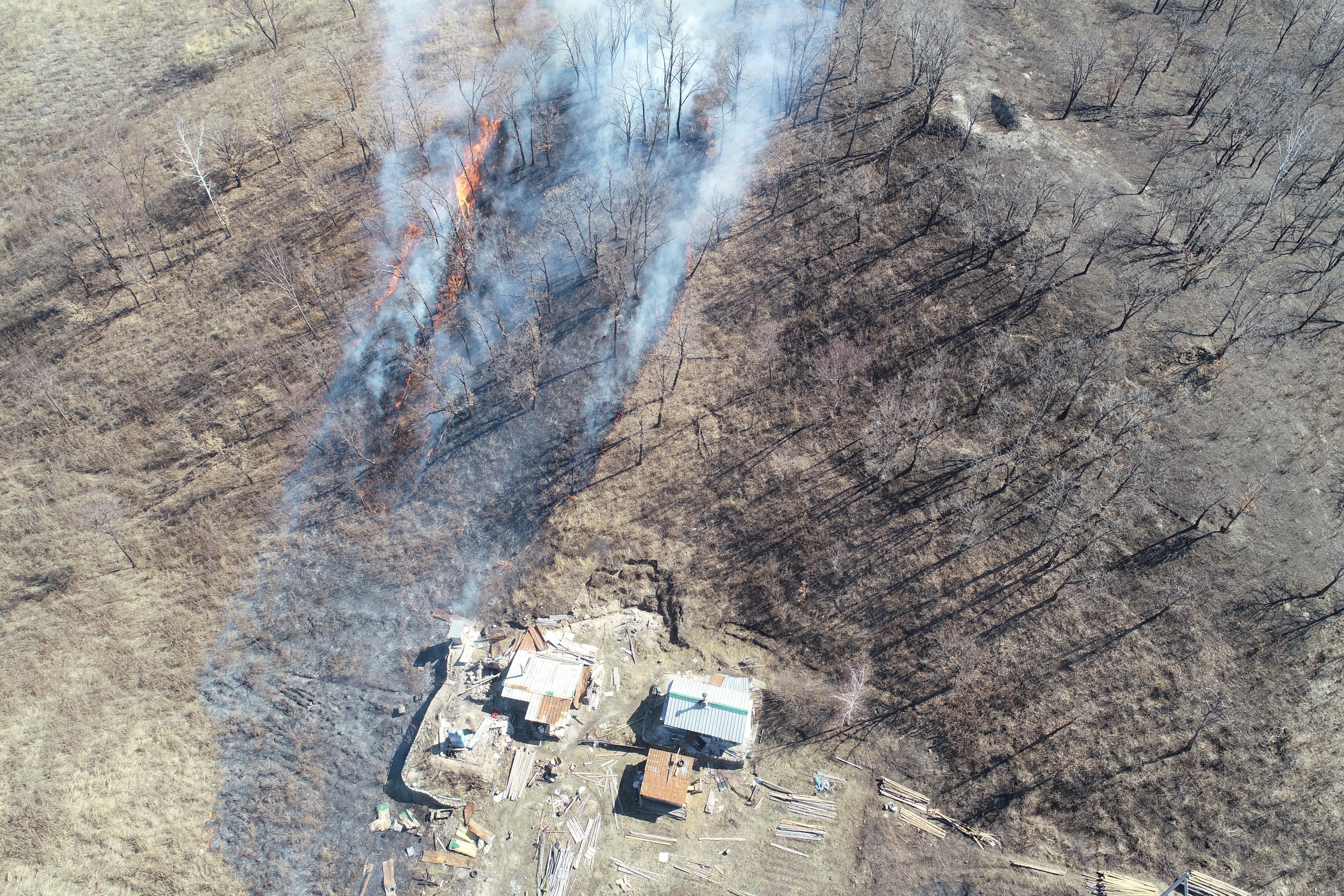 В Амурской области беспилотники помогли обнаружить поджигателей сухой растительности