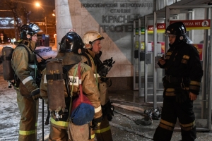 На станции метро "Красный проспект" потушили условный пожар