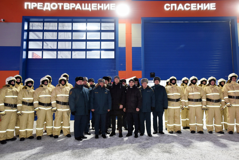 Александр Чуприян открыл новое пожарное депо в Арктической зоне Красноярского края
